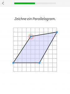 Screenshot aus Anton App zum Zeichnen eines Parallelograms