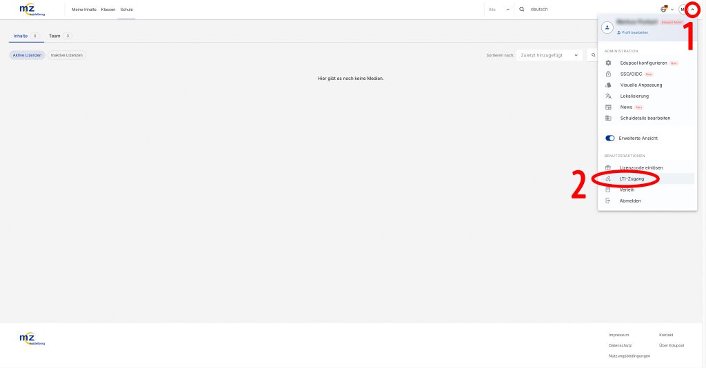 Edupool 3: Screenshot von EDU-IDs